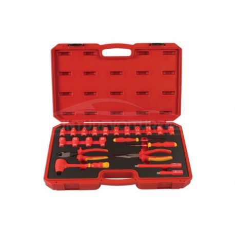 Coffret de 15 douilles isolées en 3/8" avec accesoires