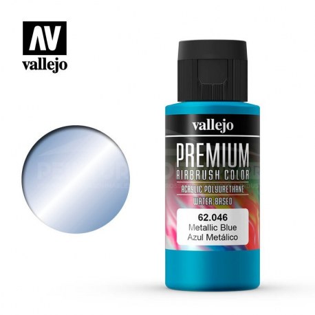 Peinture acrylique pour aérographe, métallique - Vallejo