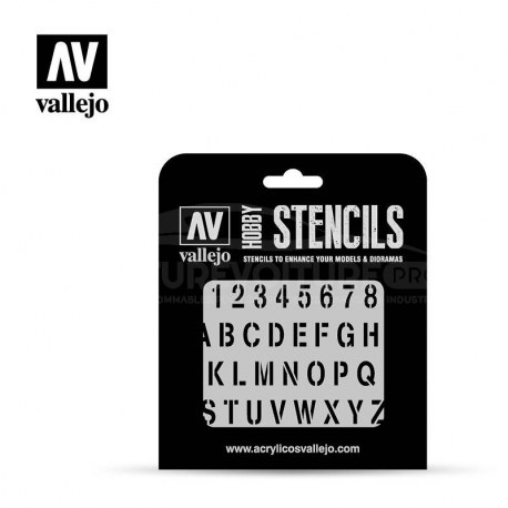 Pochoir Alphabet d'estampage