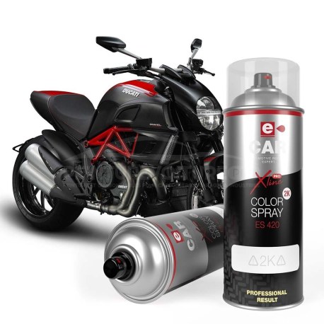 Bombe de peinture moto brillant direct 2K