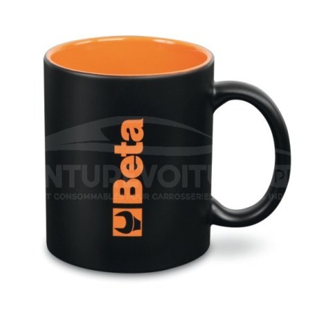 Tasse en céramique noir avec logo orange Beta Tools