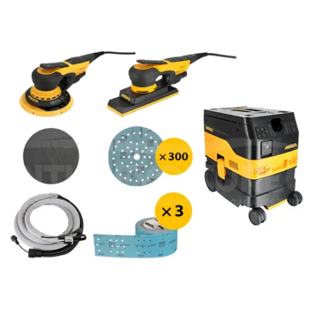 Pack ponceuses Mirka Galaxy Duo 2 Extraction Dexos 1217 Pro