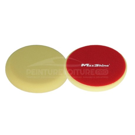 Tampon de lustrage Max Shine jaune en mousse ferme