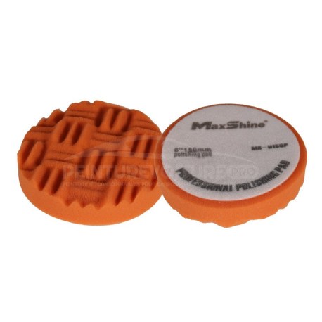 Tampon de lustrage orange mousse mi-ferme 150 mm