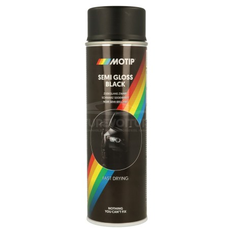 Bombe de peinture Motip Noir Satiné