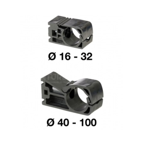 Collier pour tube Ø ext. 25mm - Filetage M8 - Prevost