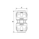 Raccord droit aluminium Prevost PPS1 UN Ø32 mm
