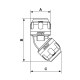 Coude égal 45° aluminium PPS1 4C Prevost Ø25 mm