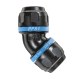 Coude égal 45° aluminium PPS1 4C Prevost Ø25 mm