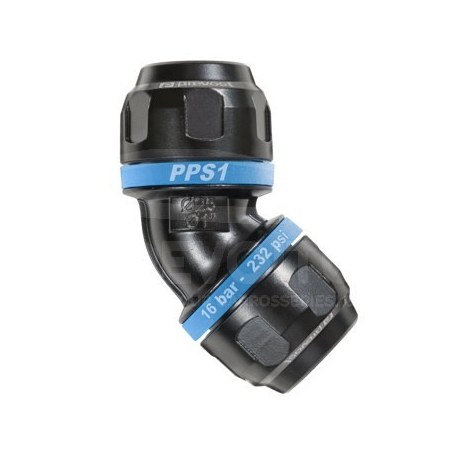 Coude égal 45° aluminium PPS1 4C Prevost Ø25 mm