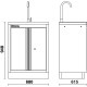 Module Beta C45PRO 2.0 avec évier inox et rangement sécurisé