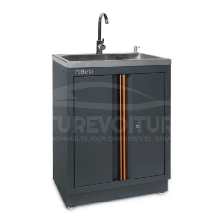 Module Beta C45PRO 2.0 avec évier inox et rangement sécurisé