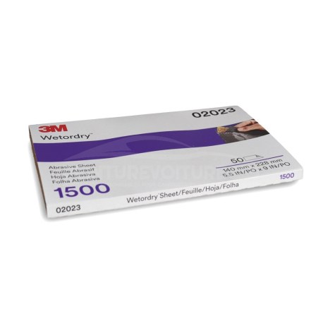 Feuille abrasive 3M Wetordry 401Q P1500 – Format 140 x 230 mm