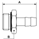 Jonction JMJ filetage cylindrique mâle avec joint pour installation pneumatique