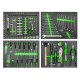 Servante à outils 7 tiroirs équipée JBM verte - 172 outils