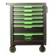 Servante à outils 7 tiroirs équipée JBM verte - 172 outils