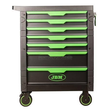 Servante à outils 7 tiroirs équipée JBM verte - 172 outils