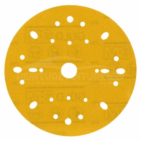 Disque abrasif 3M Hookit Gold 288U 150 mm multitrous - Boîte de 100