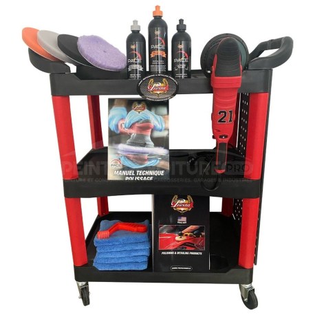 Kit carrossier polissage Presta avec servante et polisseuse
