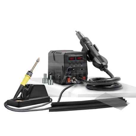 Station de soudage plastique à air chaud 2 en 1 KS Tools — fer à souder céramique 60 W + pistolet 300 W