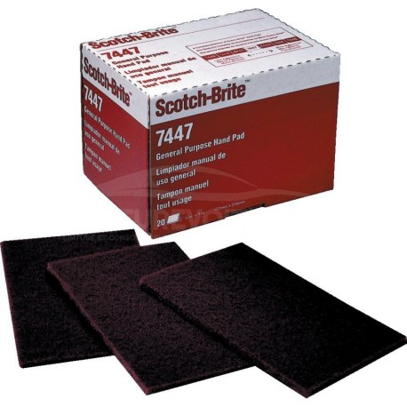 Scotch-brite 3M rouge en coupe