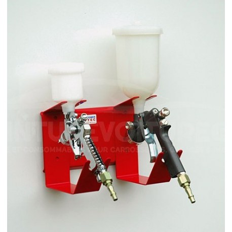 Support mural pour 2 pistolets peinture