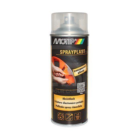 Aérosol peinture pelable transparent