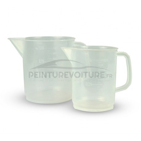 Carafe polypropylène gradué en 500ml et 1L