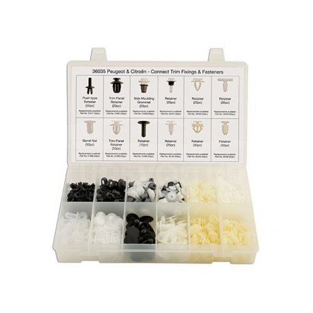 Coffret de Clips de garnitures Peugeot, Citroen