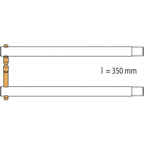 paire de bras pour portaspot 230 GYS en 350mm