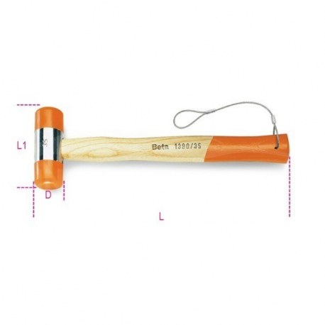 Maillet avec embout en nylon pour garage & carrosserie