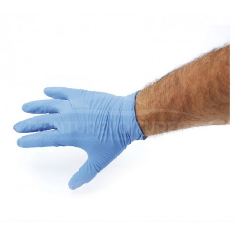 Gants nitrile bleu