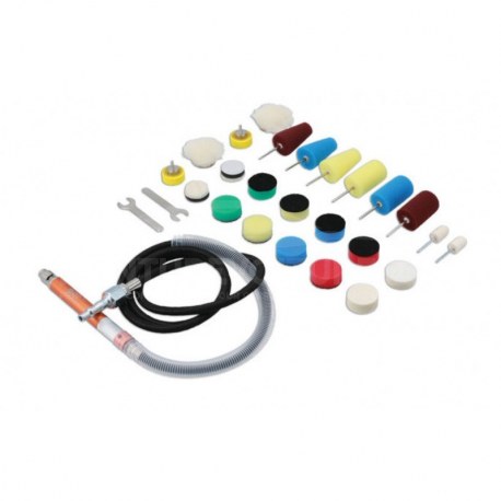 Crayon pneumatiques avec accessoires pour le polissage de précision
