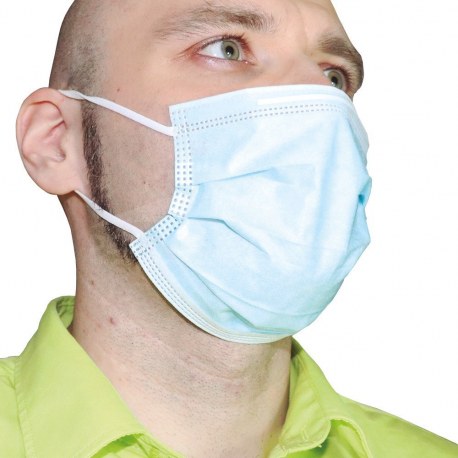 Masque de protection d'hygiène jetable type chirurgicale