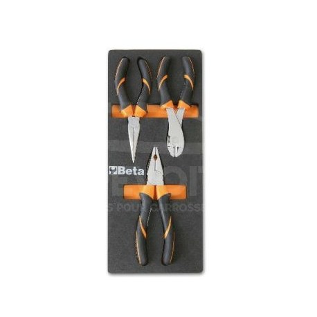 Lot de 3 pinces sur plateau thermoformé pour servante beta