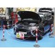 Ensemble de 4 poteaux avec chaîne de délimitation pour zone Electrique