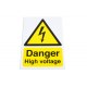Panneau d'avertissement danger zone à haute tension