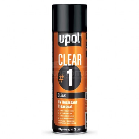 Vernis Brillant  CLEAR 1 - UPOL en aérosol