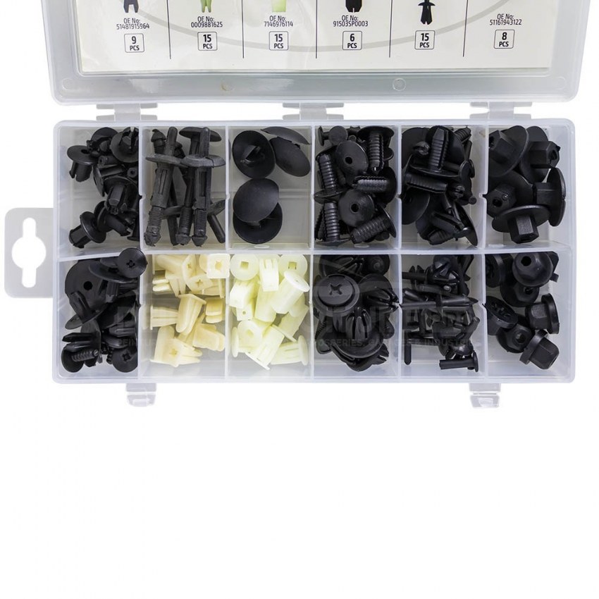 T&M TECHNICS Kit 154 Clips Fixation Voiture Allemande - Rivets Agrafes Carrosserie