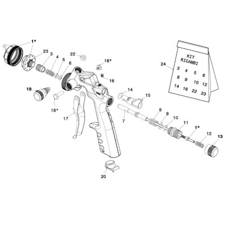 Pièces détachées Pistolet Ecar Jet R