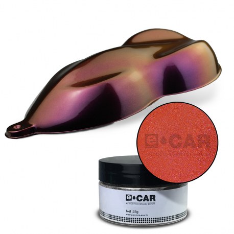 Pigment Peinture Grosse Paillette Caméléon 4 couleurs Mauve, Rouge, Orange et Jaune 10-60µm