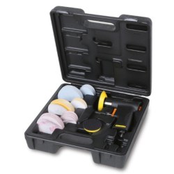 Mallette BETA avec mini ponceuse roto orbitale, plateau et assortiment d'abrasifs