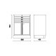 Module fixe avec 3 tiroirs, 2 portes pour combinaison BETA MOBILIER C45PRO