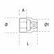 Douille 6 pans BETA TOOLS 1/2"